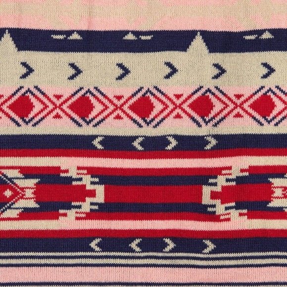 NEW Woolrich Indian Tribal Motif Fringe Saddle Blanket Look Winter Scarf - Picture 4 of 5